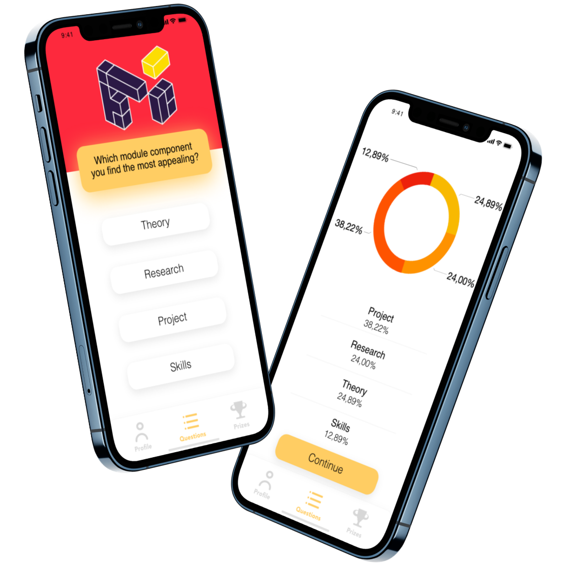 Mockup of the Dunk app on an iPhone.